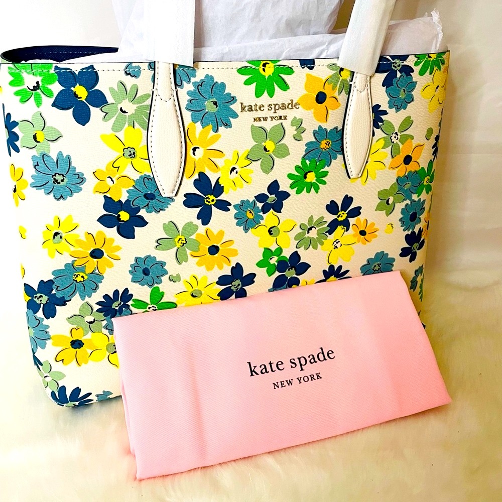 NWT Kate Spade All day Floral Medley Large  Tote with wristlet and dust bag - Picture 4 of 13